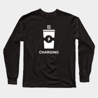 Battery Charging with Coffee Long Sleeve T-Shirt